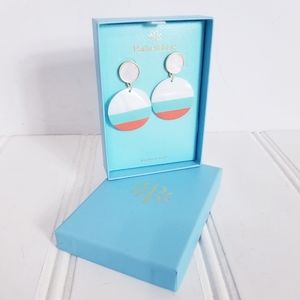 Parker Rose Earrings Womens Acrylic Circular Stripe Pierced Fashion Jewelry